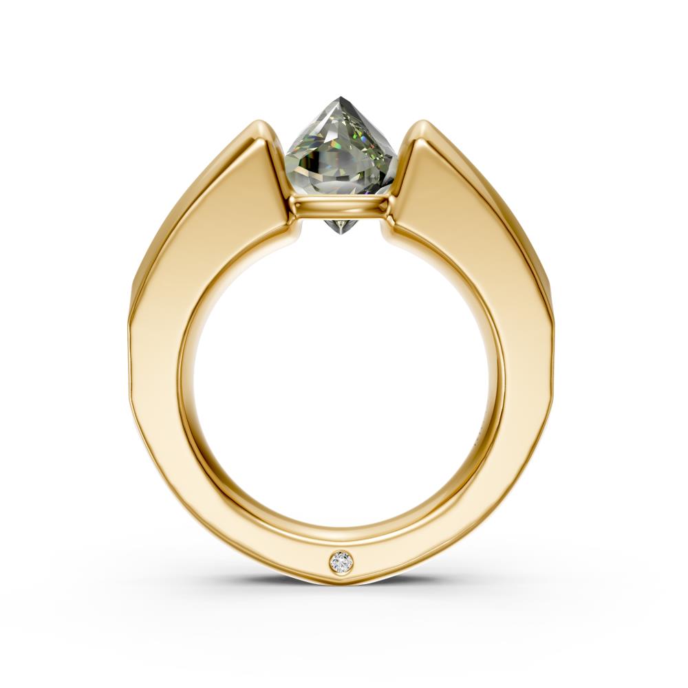 Uncut Diamond Ring in Yellow Gold