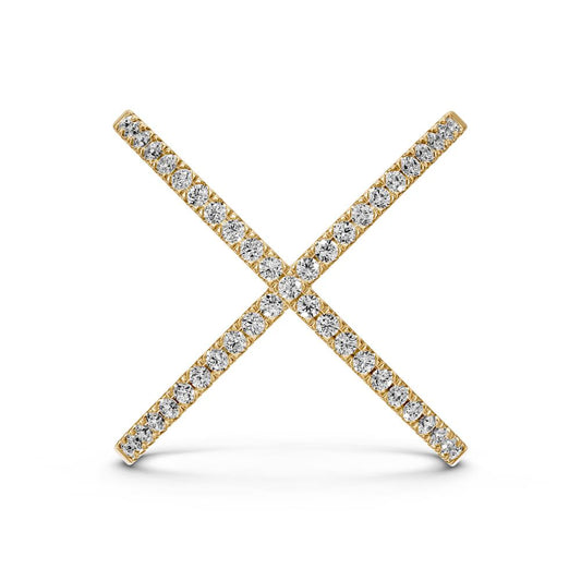 Geltono aukso žiedas su deimantais JFA19657