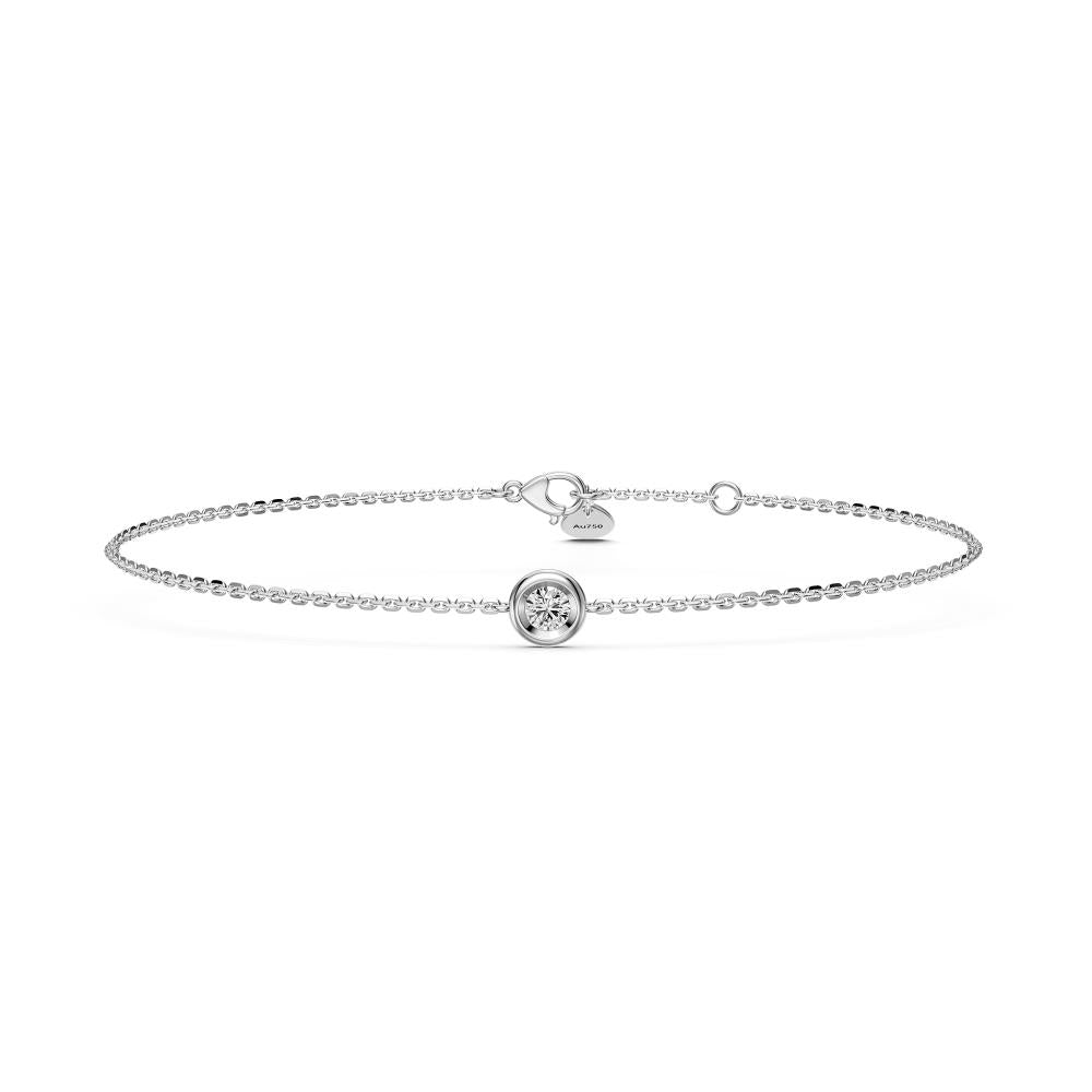 Diamond Bracelet in White Gold