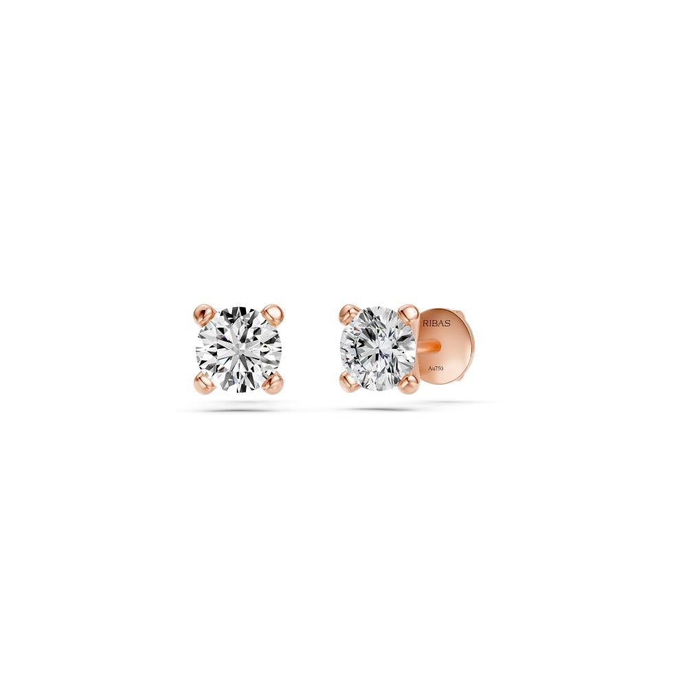 Diamond Earrings in Rose Gold