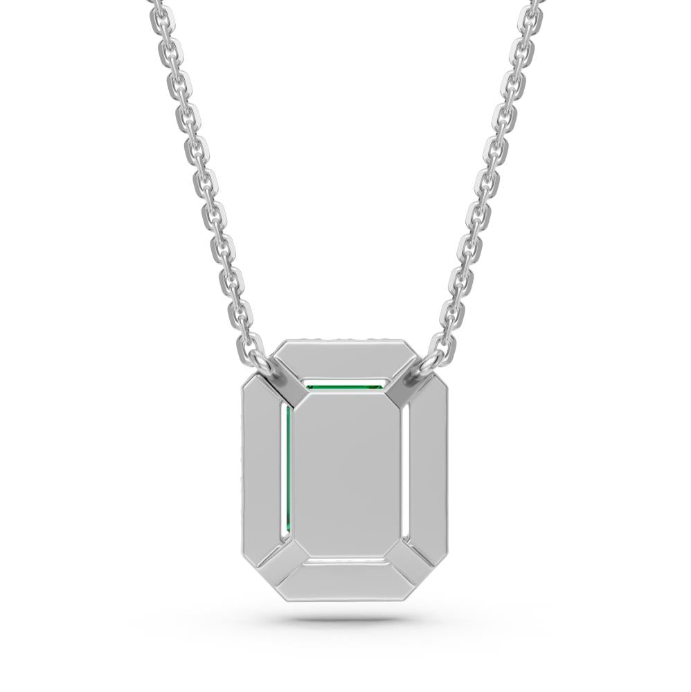 White Gold Necklace with Tsavorite Stone