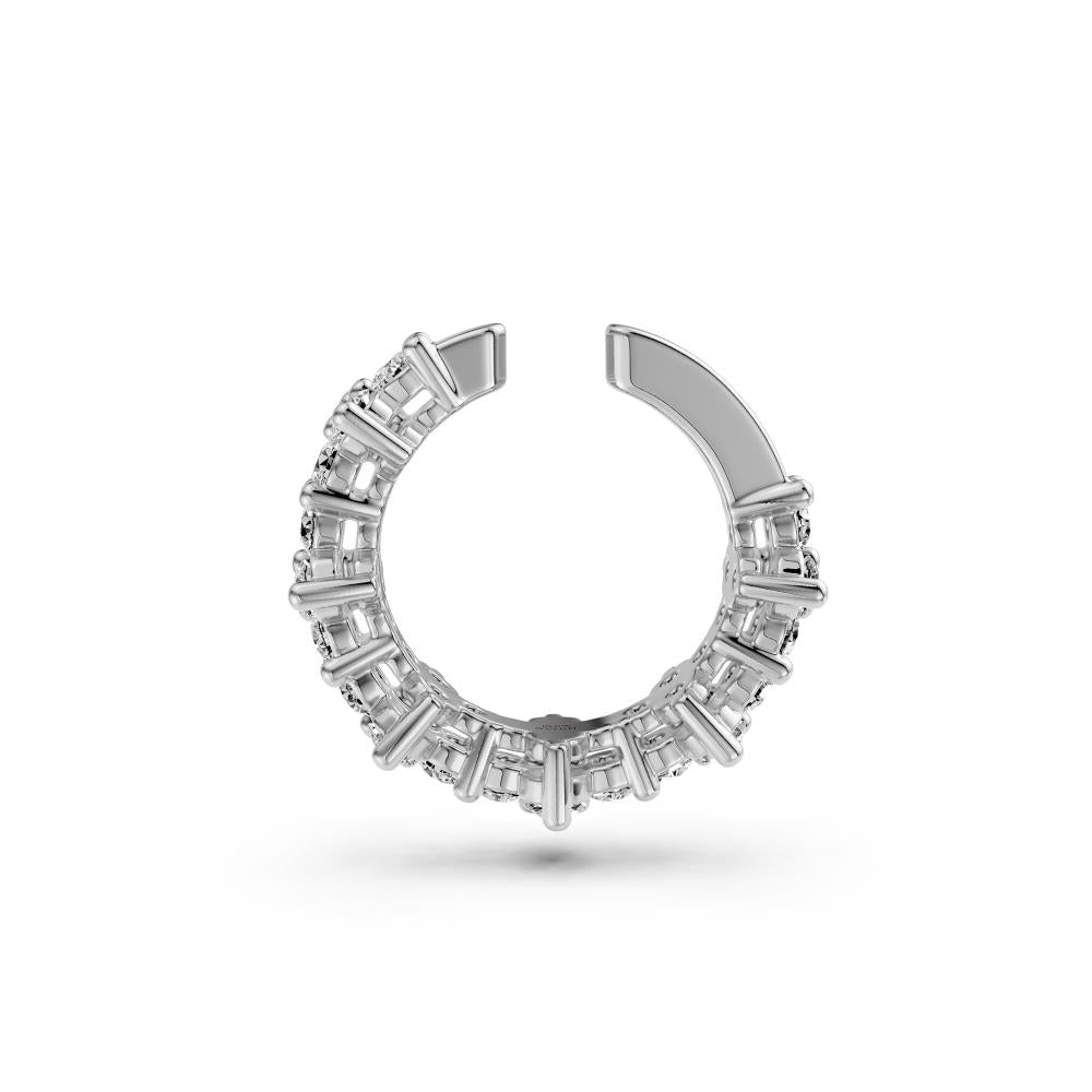 Diamond Cuff Earring in White Gold