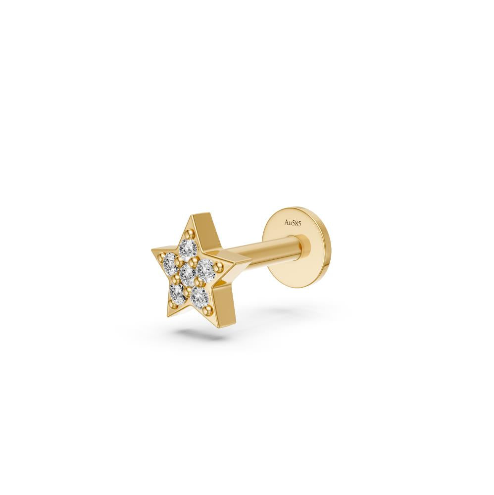 Diamond Piercing in Yellow Gold