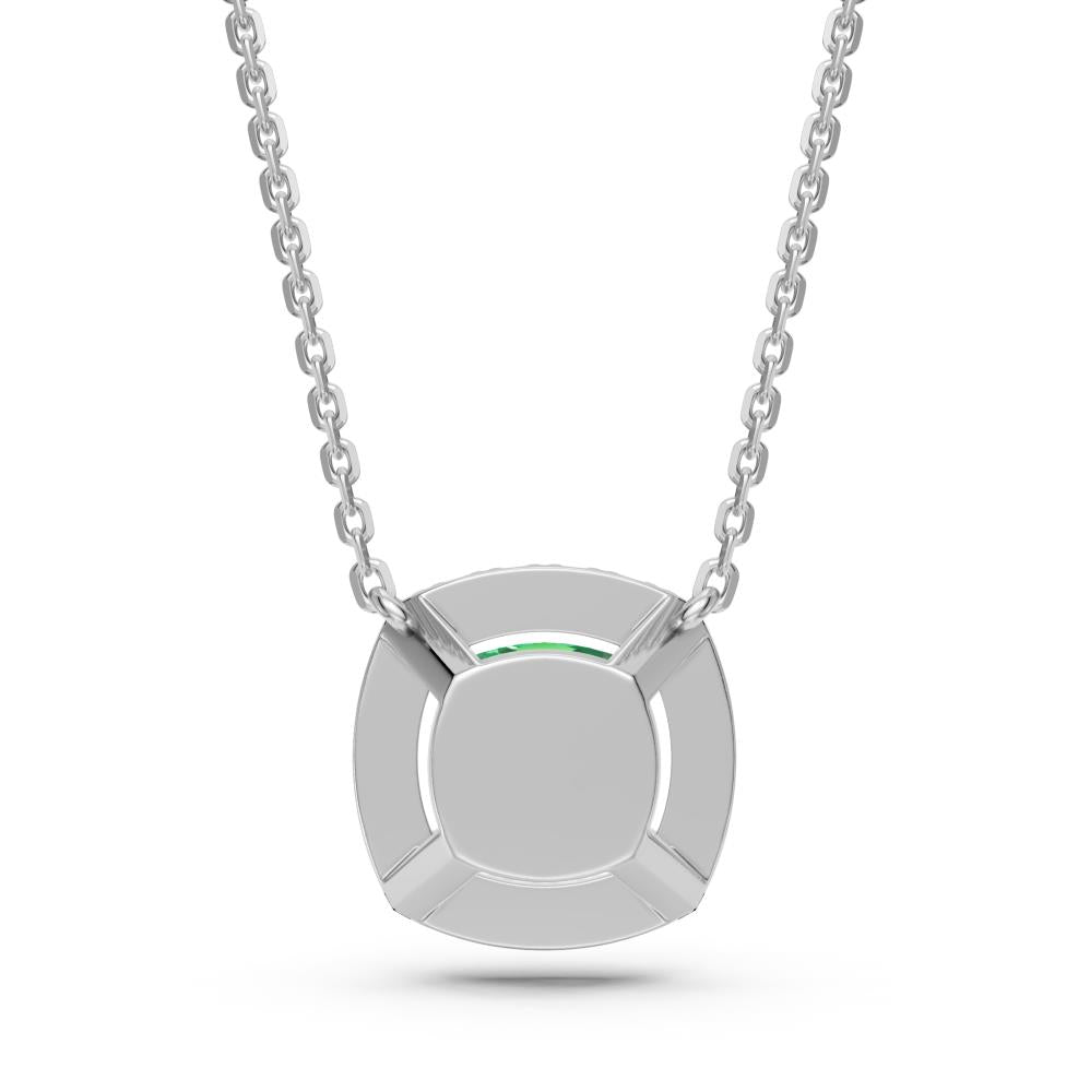 White Gold Necklace with Tsavorite Stone