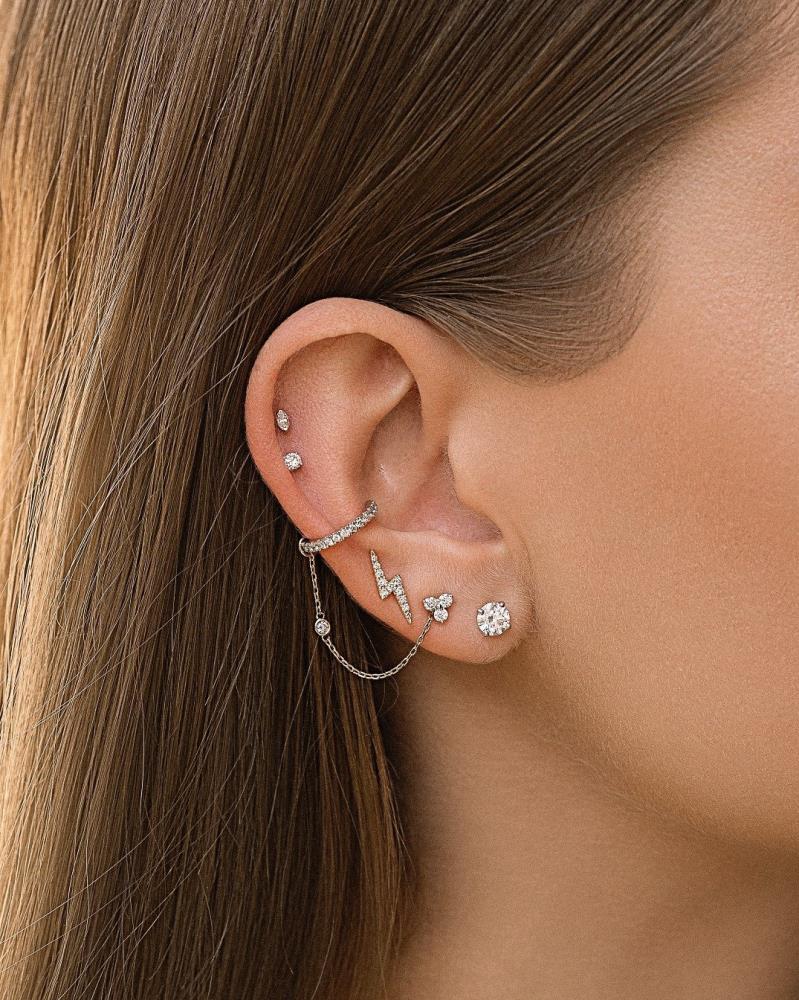 Diamond Piercing in White Gold