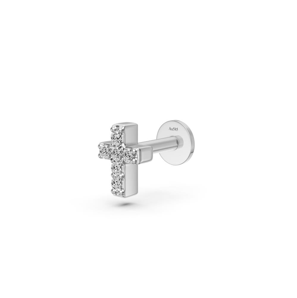 Diamond Piercing in White Gold