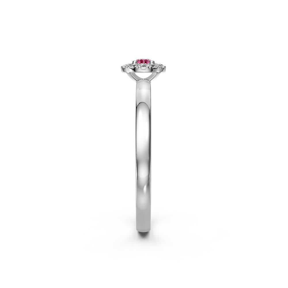 Pink Sapphire Diamond Band Ring