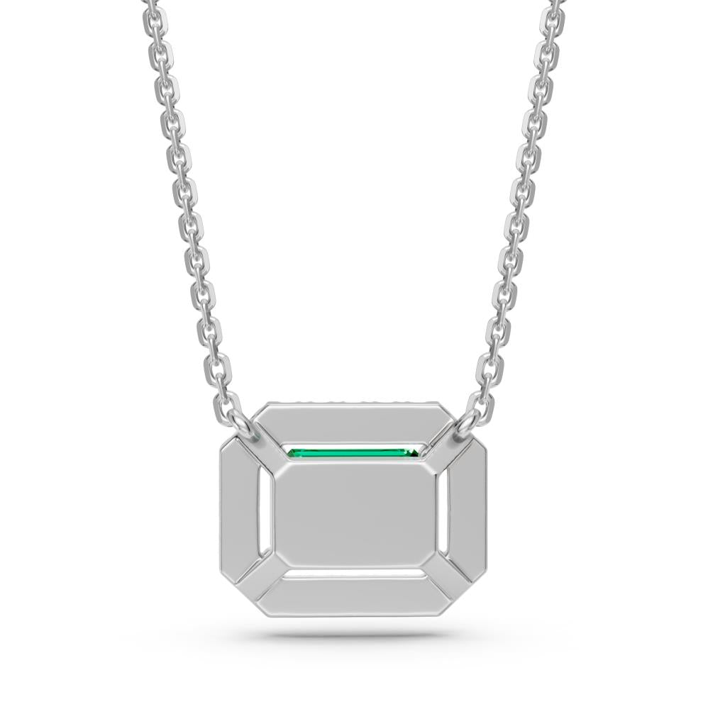 White Gold Necklace with Tsavorite Stone