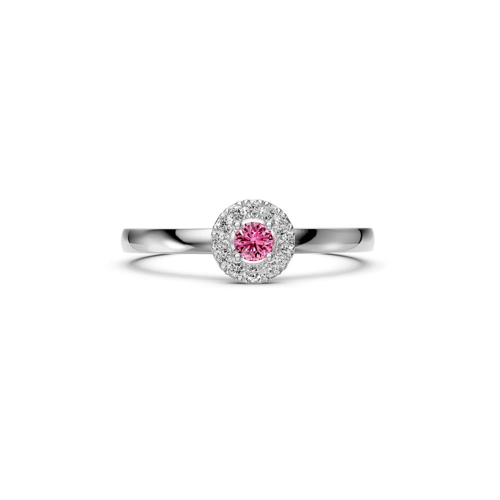 Pink Sapphire Diamond Band Ring