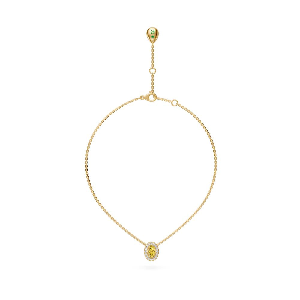 Yellow Gold Necklace with Yellow Sapphire