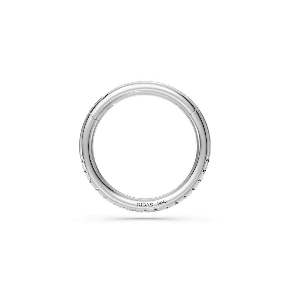 Balto aukso auskaras su deimantais R28961124