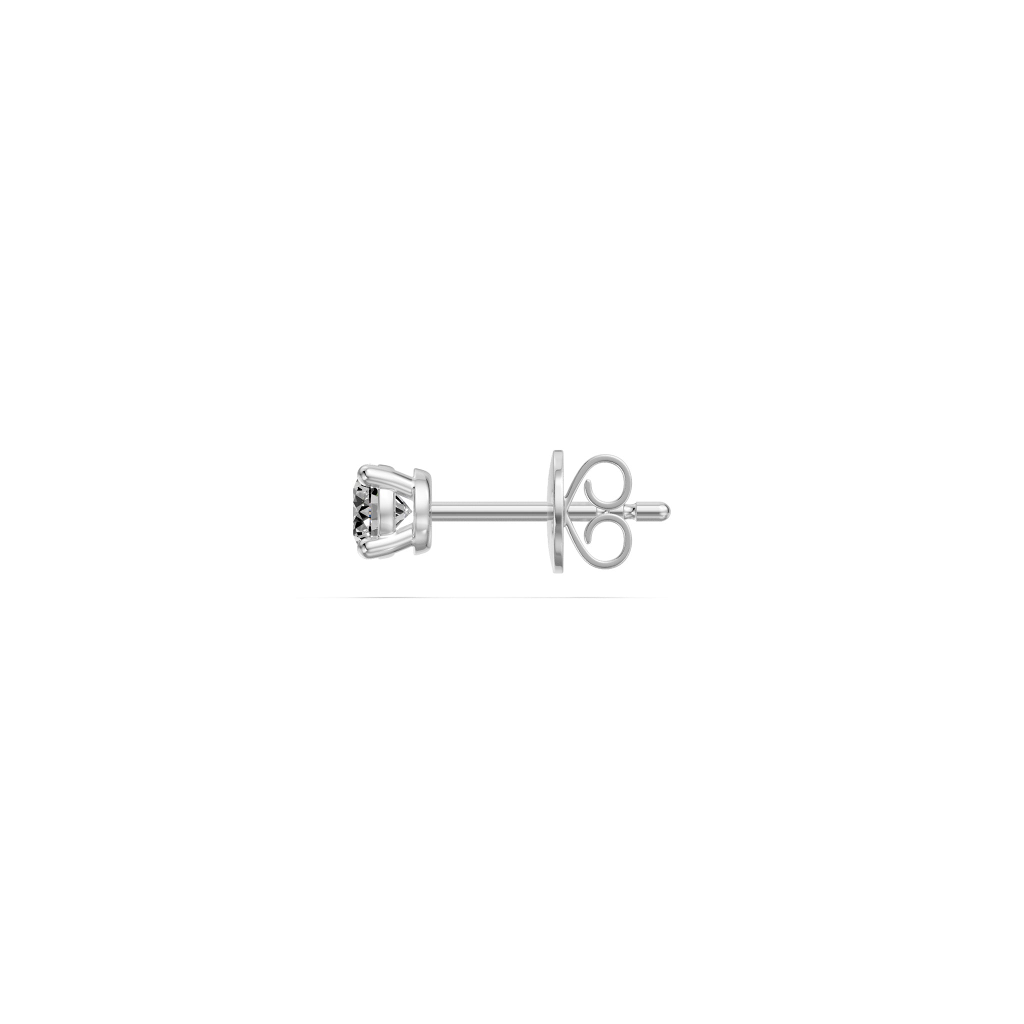 Diamond Stud Earrings in White Gold