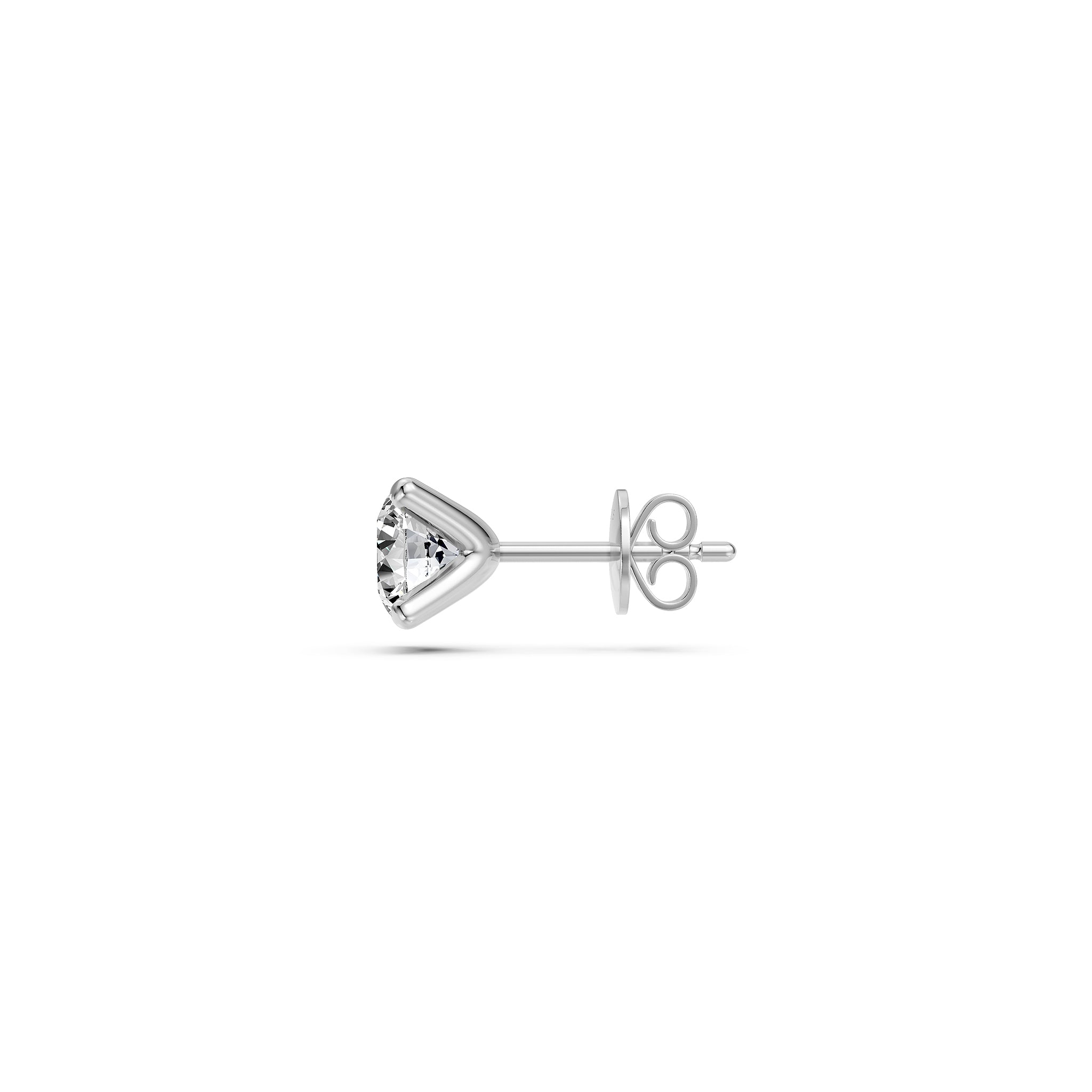 Diamond Stud Earrings in White Gold