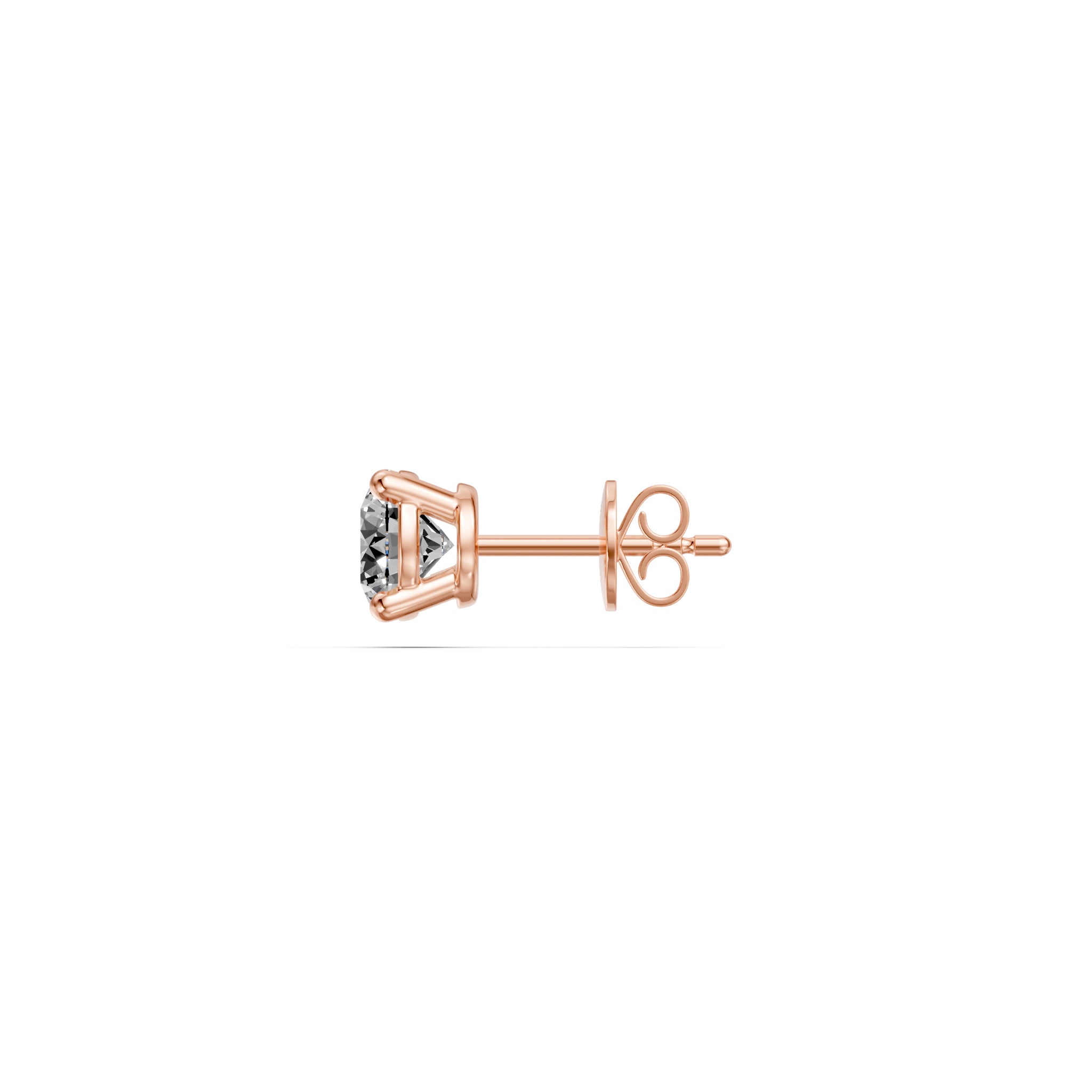 Diamond Stud Earrings in Rose Gold