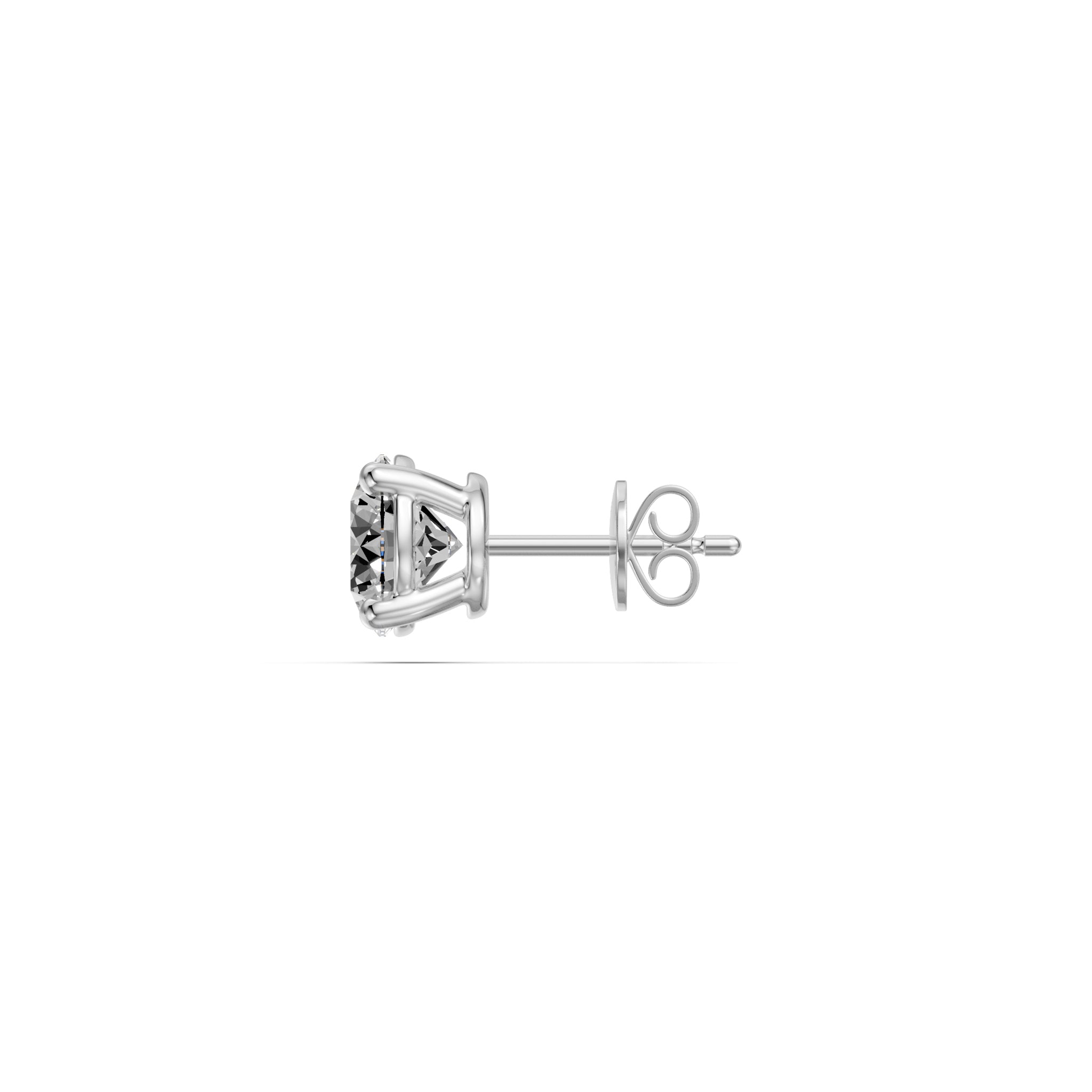 Diamond Earrings in White Gold