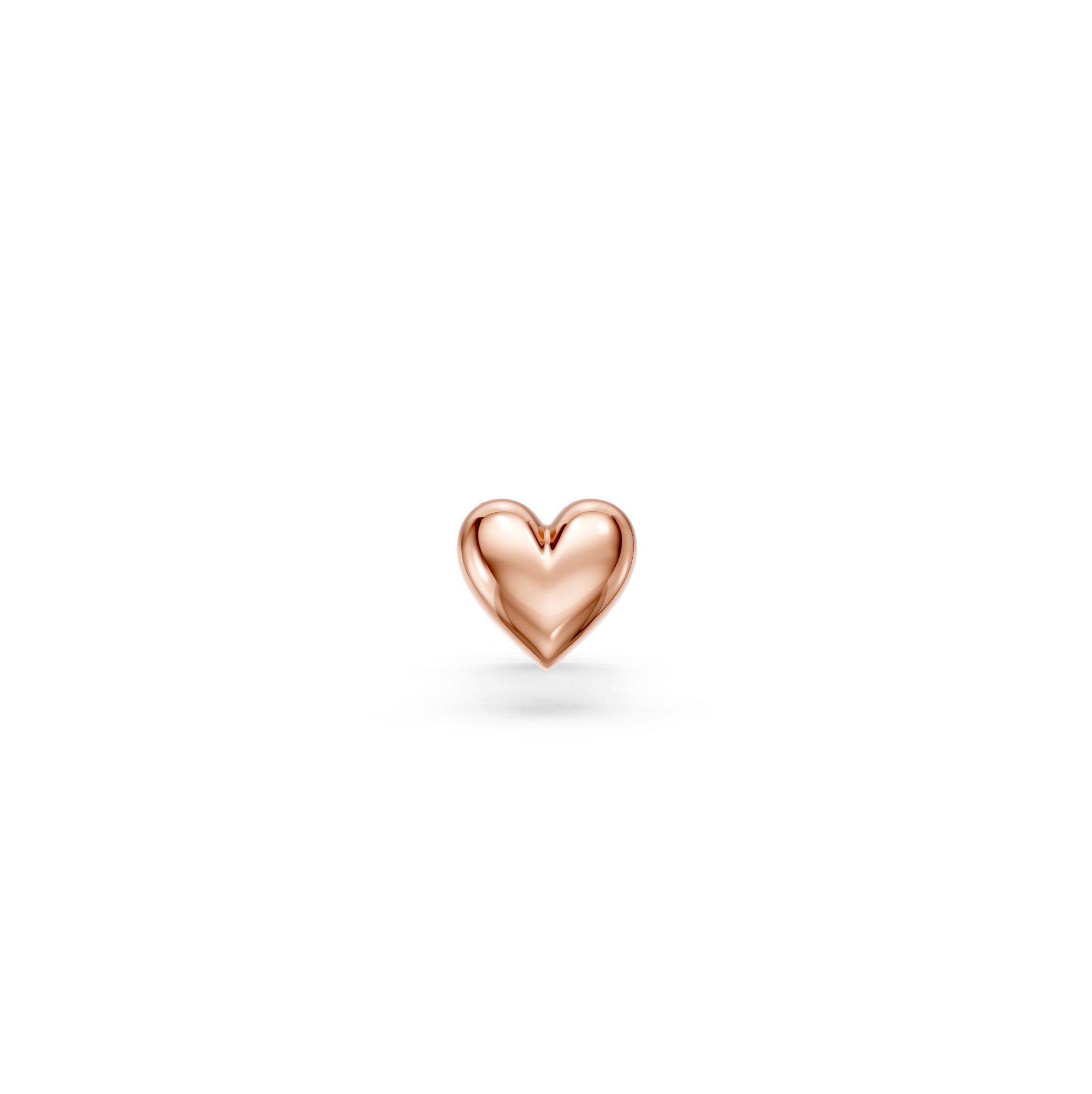 Heart Piercing in Rose Gold