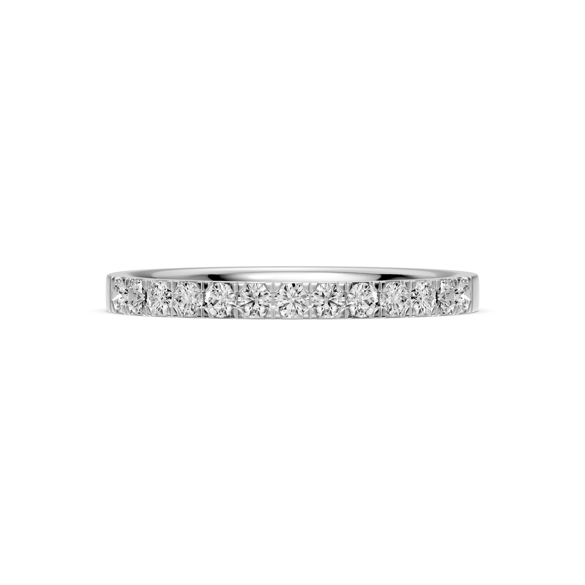 Diamond Band Ring in White Gold