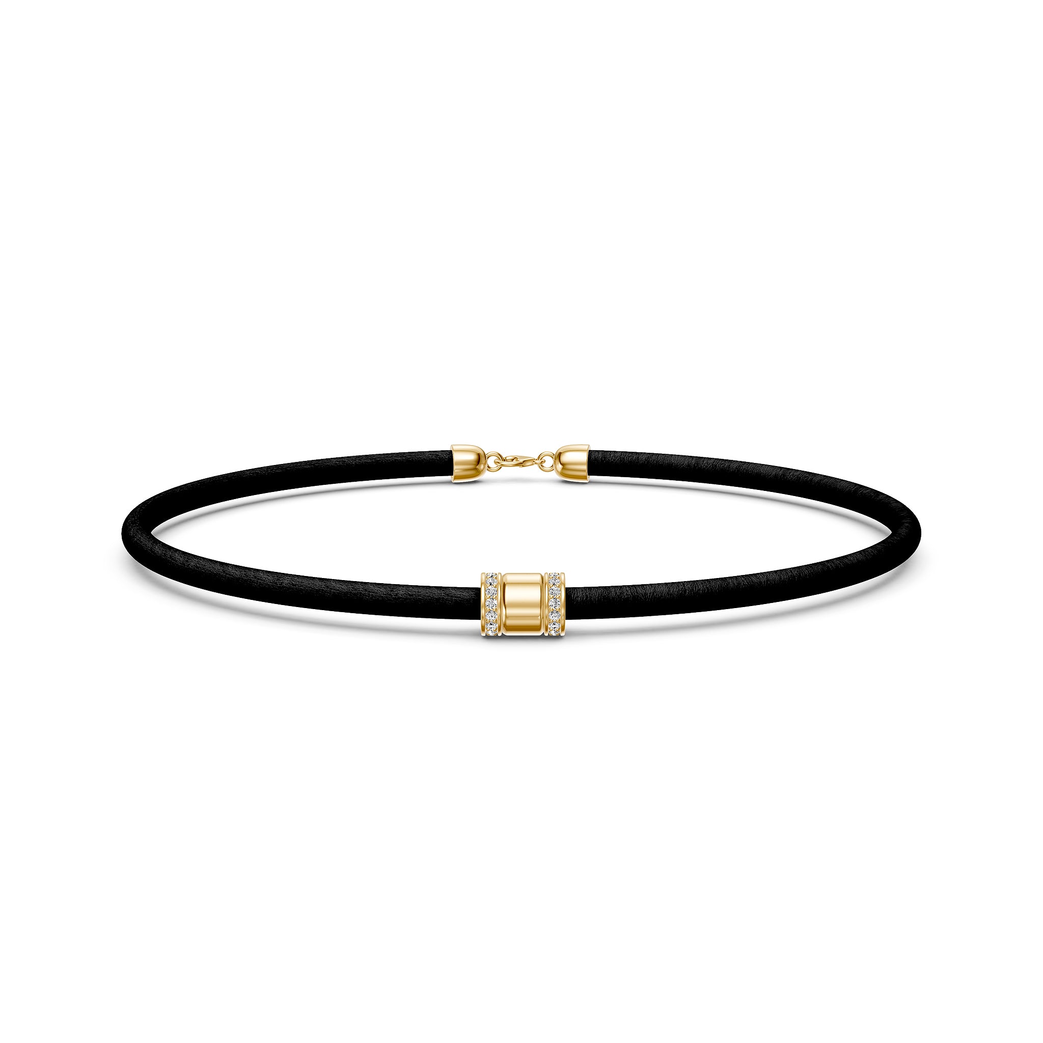 Leather Diamond Bracelet