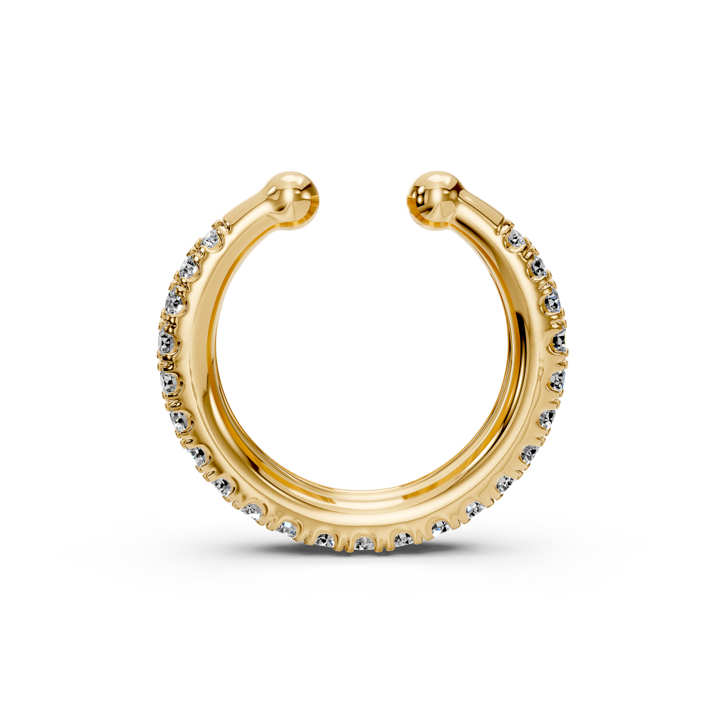 Diamond Cuff Earring in Yellow Gold