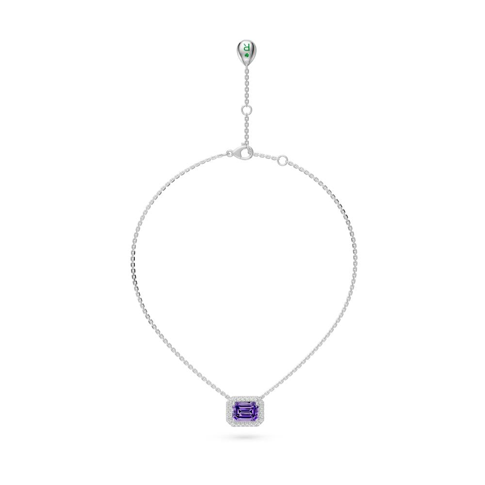 White Gold Necklace with Tanzanite Stone
