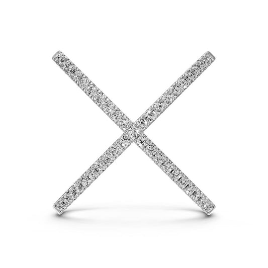 Balto aukso žiedas su deimantais JFA19538