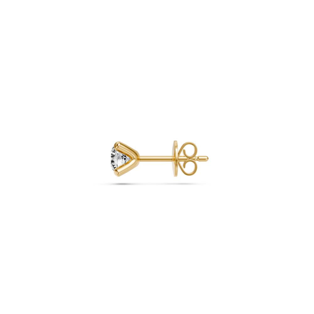 Diamond Stud Earrings in Yellow Gold