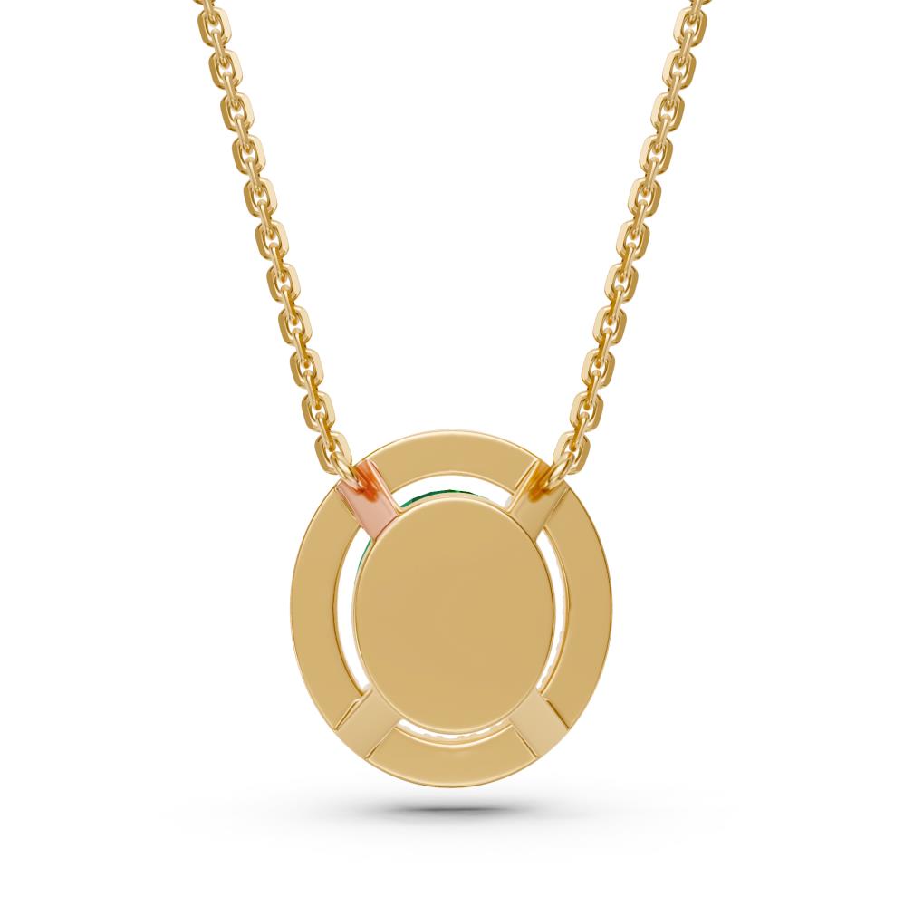 Yellow Gold Necklace with Tsavorite Stone