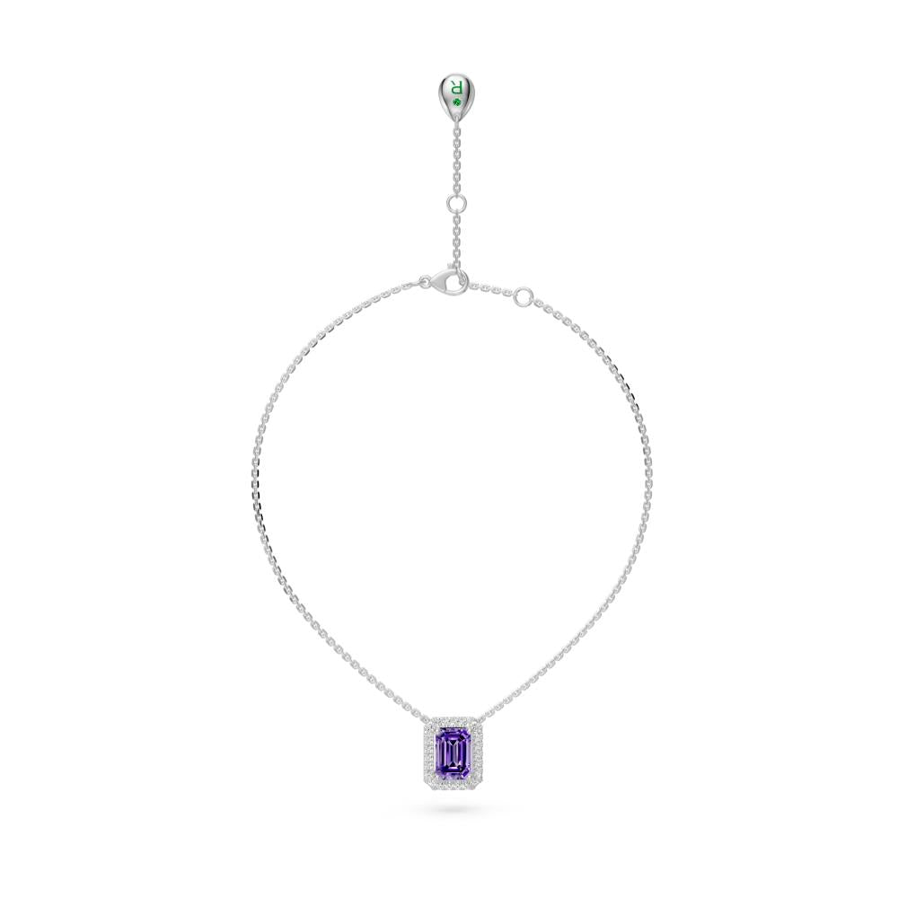 White Gold Necklace with Tanzanite Stone