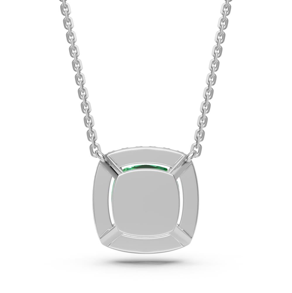 White Gold Necklace with Tsavorite Stone