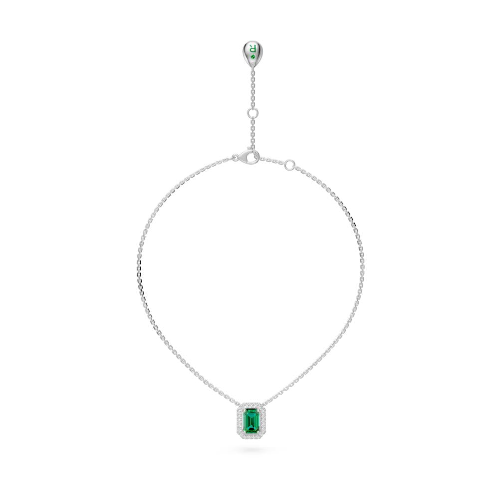White Gold Necklace with Tsavorite Stone