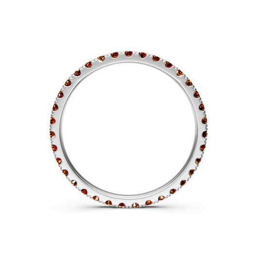 Balto aukso žiedas su konjakiniais deimantais JFA199855