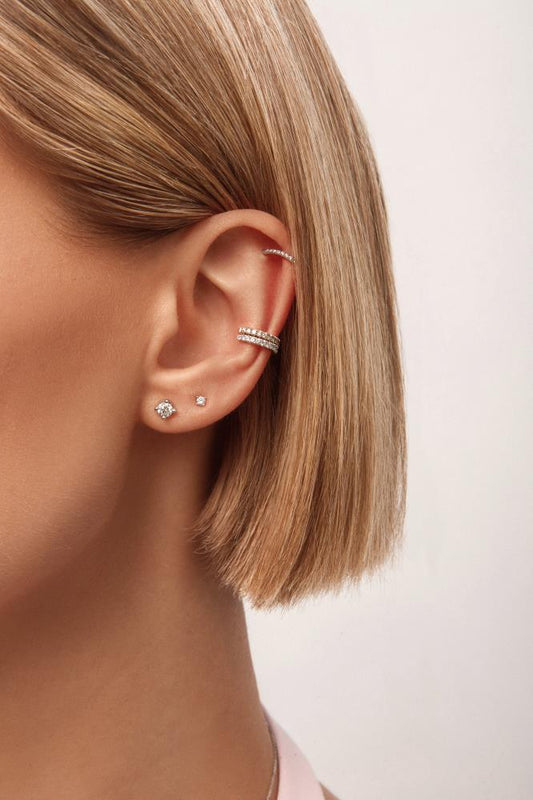 Geltono aukso auskaras su deimantais "Cuff" LP1506