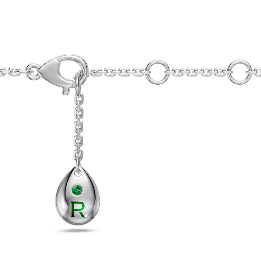 White Gold Necklace with Tsavorite Stone