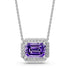 White Gold Necklace with Tanzanite Stone