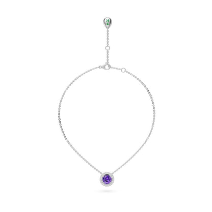 White Gold Necklace with Tanzanite Stone
