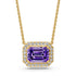 Yellow Gold Necklace with Tsavorite Stone