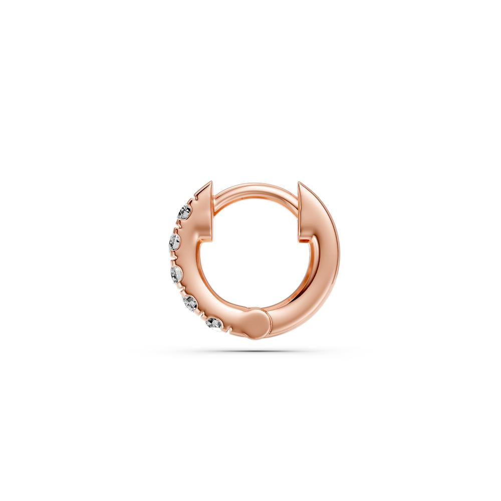 Diamond Hoop Earrings in Rose Gold