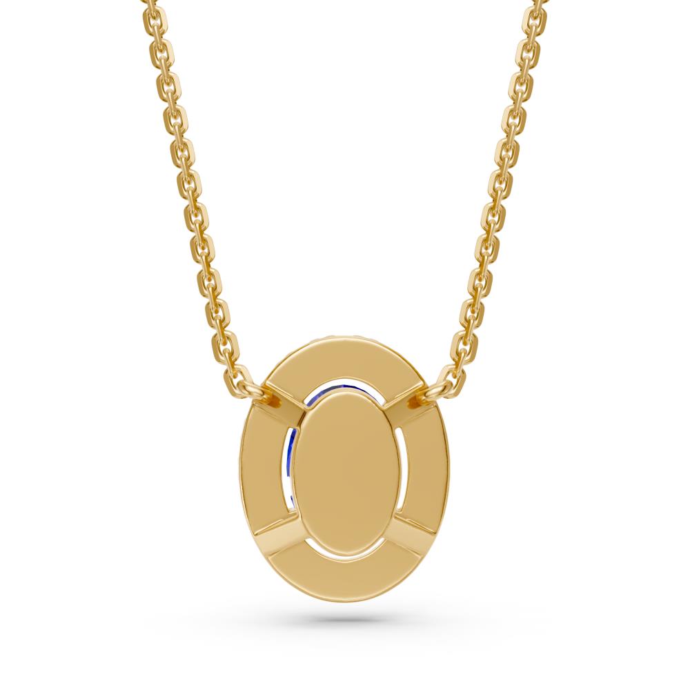 Necklace with Tanzanite in Yellow Gold