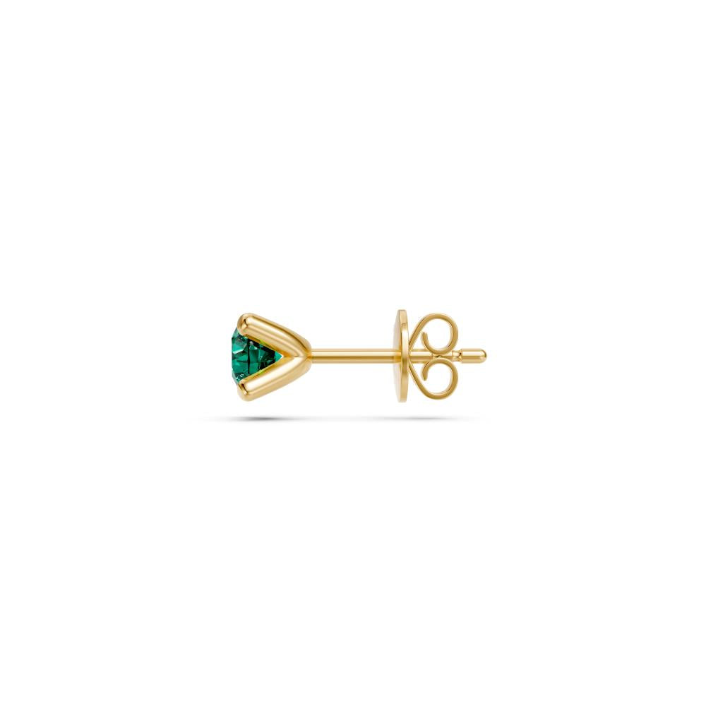 Green Sapphire Earring in Yellow Gold