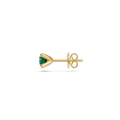 Green Sapphire Earring in Yellow Gold
