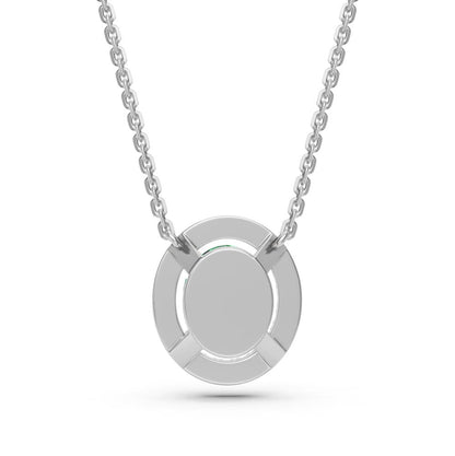 White Gold Necklace with Tsavorite Stone