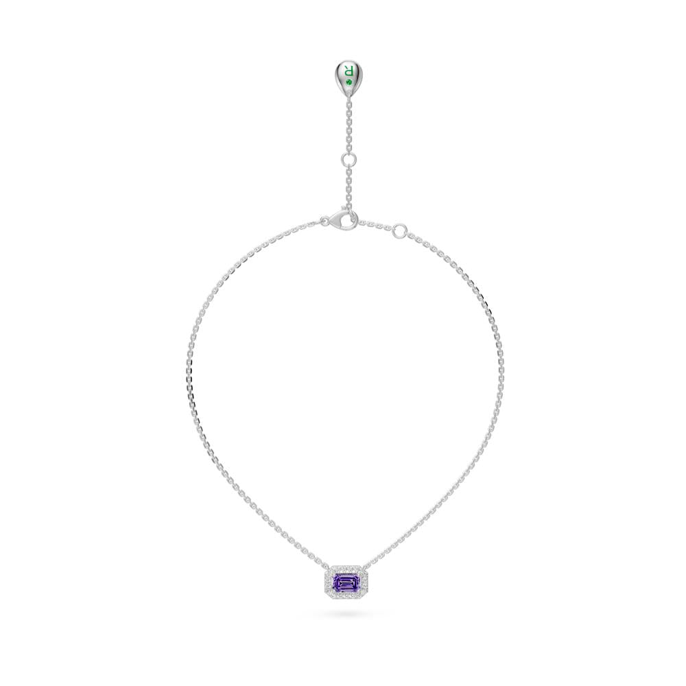 White Gold Necklace with Tanzanite Stone