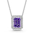 White Gold Necklace with Tanzanite Stone
