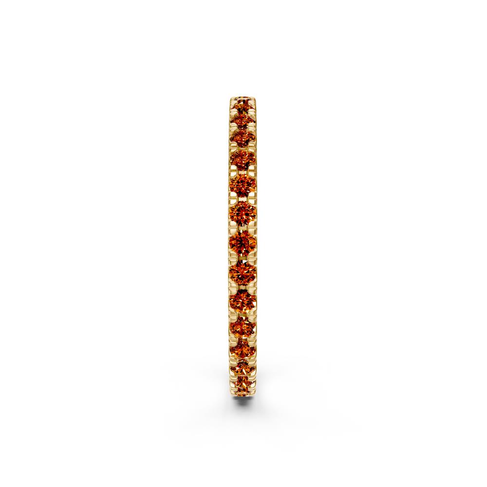 Cognac Diamond Band Ring in Yellow Gold