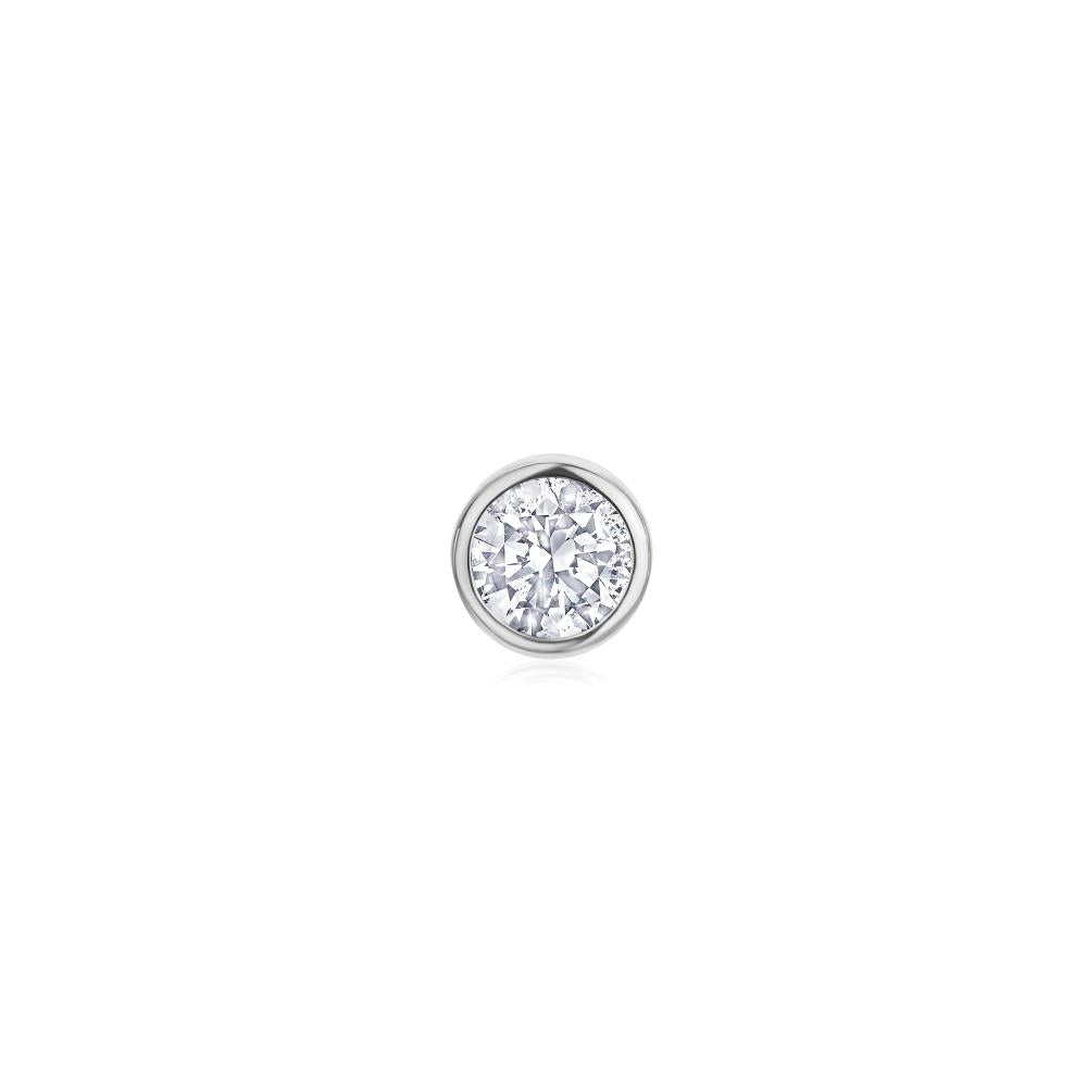 Balto aukso auskaras su deimantu jfa5914
