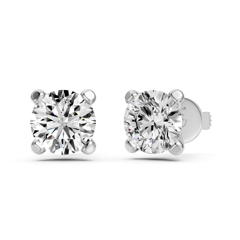 Diamond Earrings in White Gold