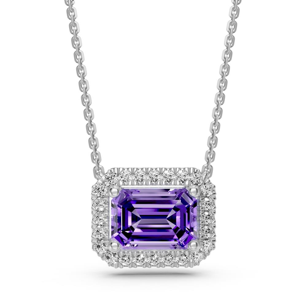 White Gold Necklace with Tanzanite Stone