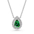 White Gold Necklace with Tsavorite Stone