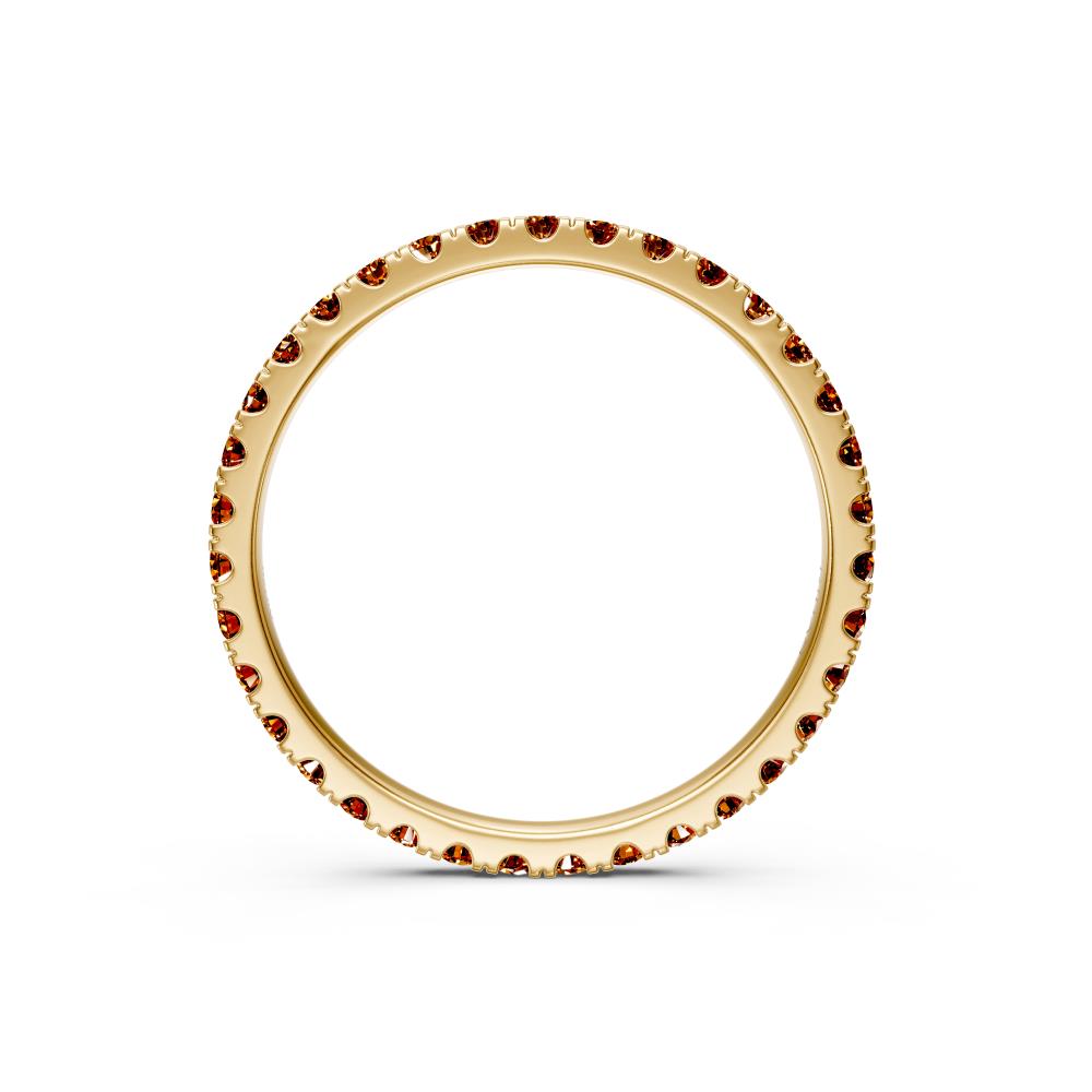 Cognac Diamond Band Ring in Yellow Gold