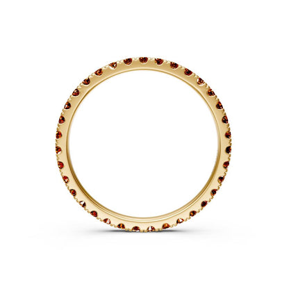 Cognac Diamond Band Ring in Yellow Gold
